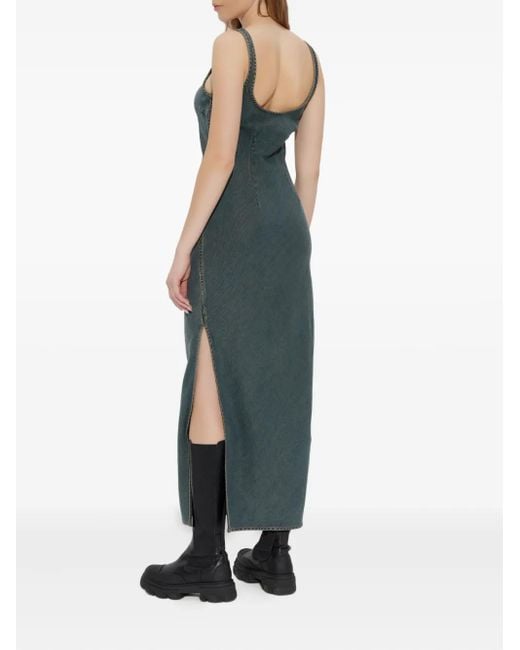 Samsøe & Samsøe Green Sasunna Side-Split Midi Dress