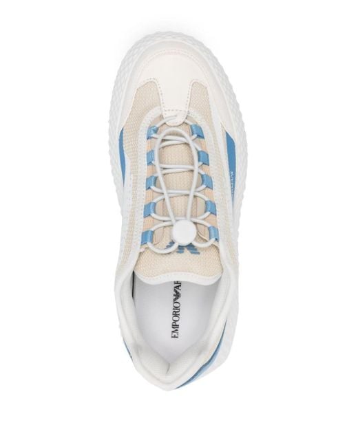 Sneakers chunky con inserti di Emporio Armani in White