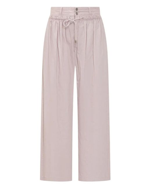 Isabel Marant Broek Met Gesmockt Detail in het Pink