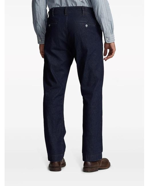 RRL Straight Chino in het Blue voor heren