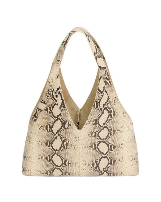 Mansur Gavriel Natural Soft M Snakeskin Tote