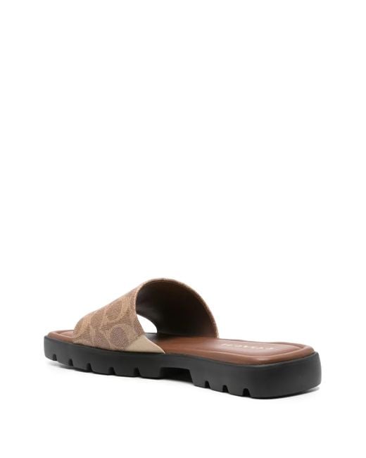 COACH Brown Florence Sandals