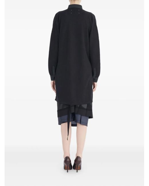 Maison Margiela Blue Wool Polo Top