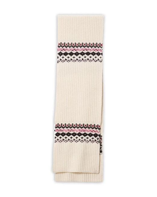 Rag & Bone Natural Leigh Fair-Isle Ribbed Scarf