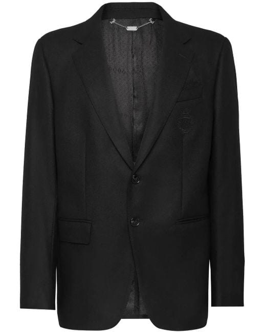 Billionaire Black Single-Breasted Blazer for men