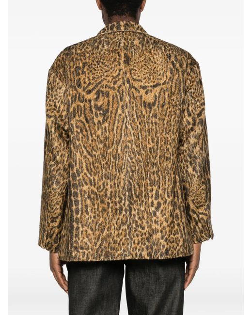 Visvim Natural Bowen Leopard-Print Blazer for men