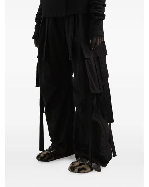 Dolce & Gabbana Black Drawstring Cargo Pants