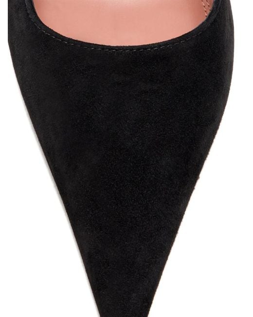 AMINA MUADDI Black Barbara Suede Pumps