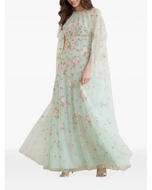 Needle & Thread White Rose Bloom Cape Gown