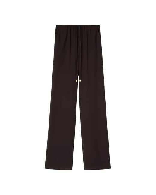Agnona Brown Drawstring Palazzo Pants