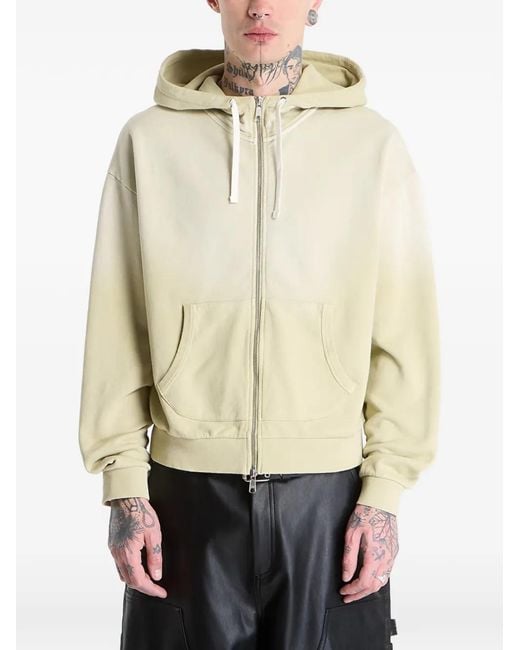 Brain Dead Natural Padded-Elbow Zip-Up Hoodie for men
