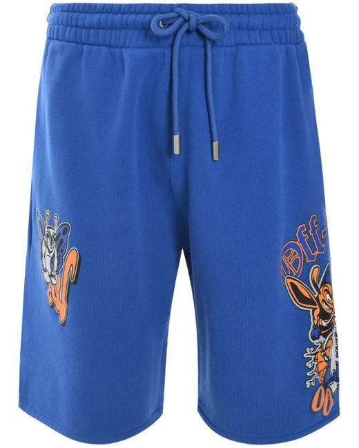 Off-White c/o Virgil Abloh Gang Skate Shorts in het Blue voor heren