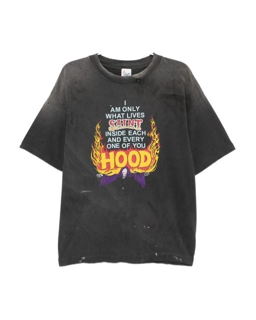 メンズ SAINT Mxxxxxx X Neighborhood Tシャツ Black