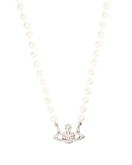 Collana Mini Bas Relief di Vivienne Westwood in White