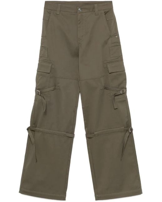 Ermanno Scervino Green Cargo Trousers With Buckle Fastening