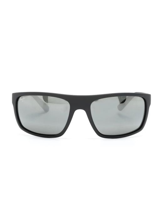 Maui Jim Gray Byron Bay Rectangle-Frame Sunglasses for men