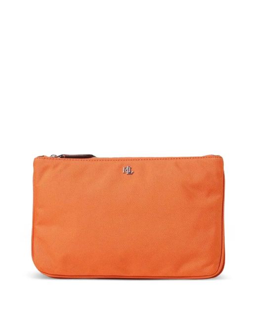 Ralph Lauren Orange Landyn Logo-Plaque Shoulder Bag