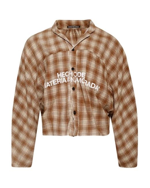 RRR123 Brown Materia Nazarene Shirt for men