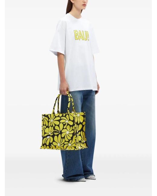 MSGM White Crew-Neck T-Shirt