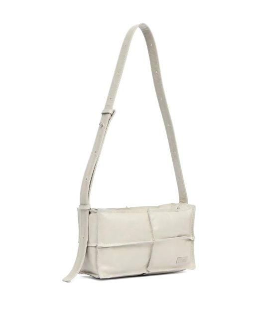 Bolso de hombro con placa del logo MM6 by Maison Martin Margiela de color White