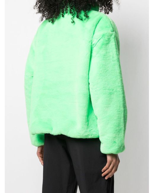 Nike Sportswear Faux-fur Jacket in Green | Lyst