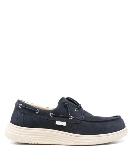 Liu Jo Blue Suede Boat Shoes for men
