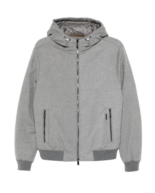 Moorer Kapuzenjacke mit Reißverschluss in Gray für Herren