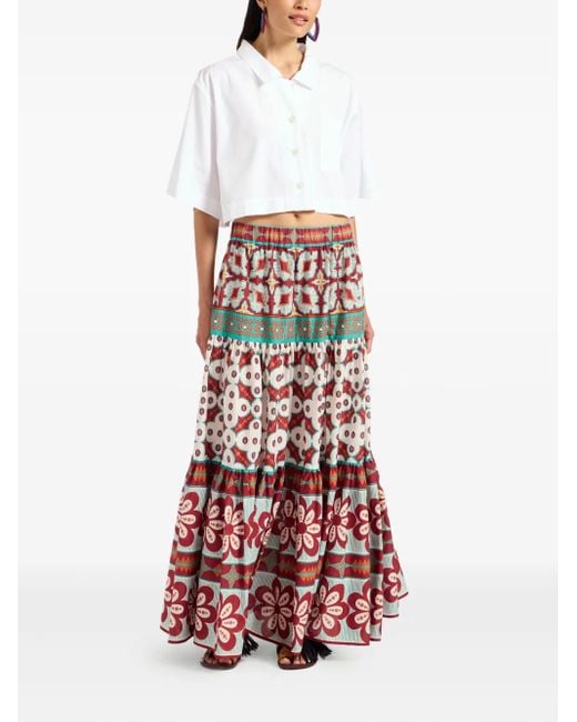 LaDoubleJ Red Long Skirt