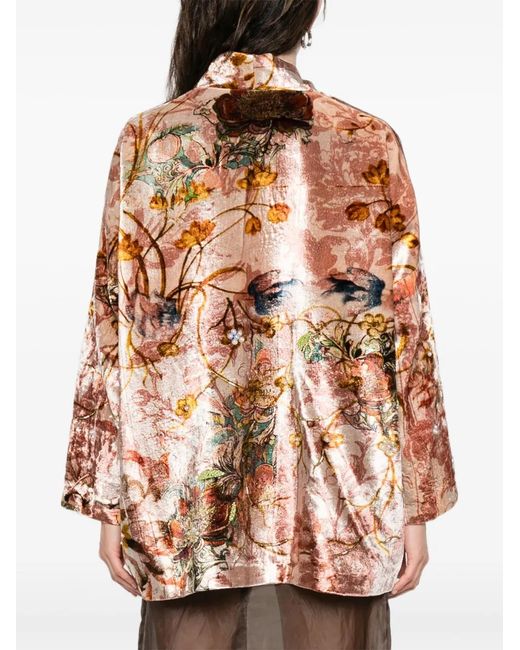 Yavi Pink Floral-Print Jacket