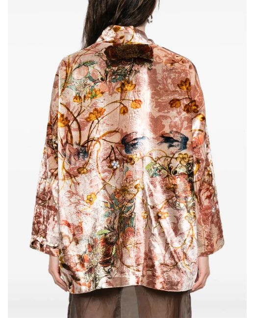 Yavi Pink Jacke mit Blumen-Print