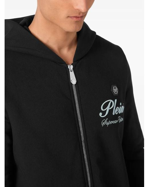 Philipp Plein Hoodie Sweatjacket Cote D Azur Checkmate in Black für Herren