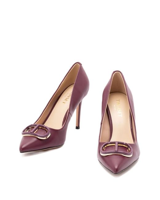 Twinset Pink Oval-T Pumps mit spitzer Kappe