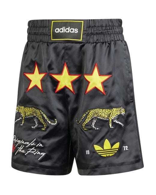 Adidas Blue Logo-Patch Shorts for men