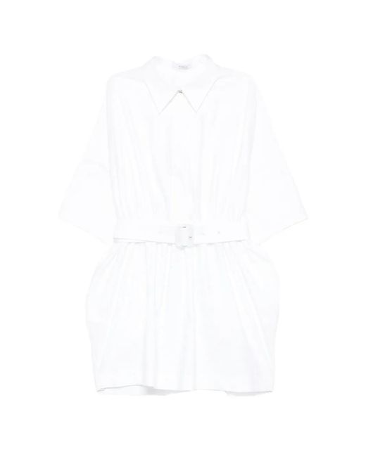 Givenchy White Belted Shirt Mini Dress