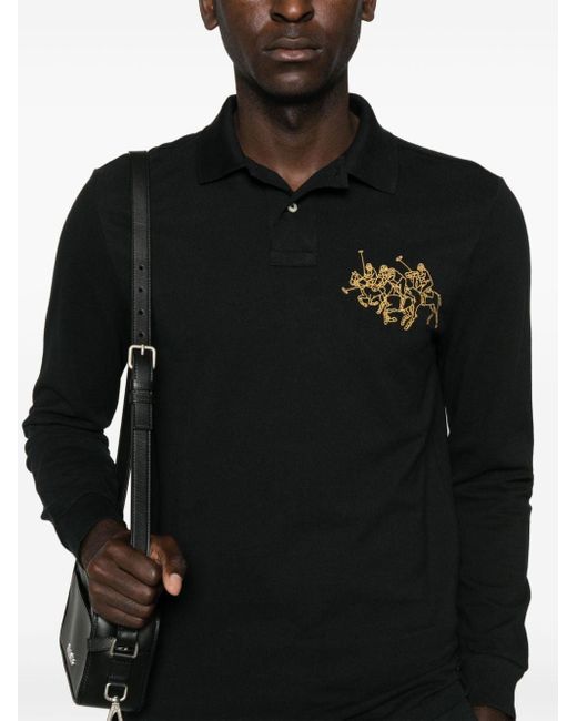 Polo Ralph Lauren Big Pony Embroidered Polo Shirt in Black for Men Lyst UK