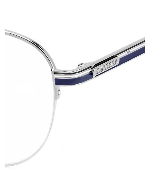 Carrera White Double-Bridge Pilot-Frame Glasses for men