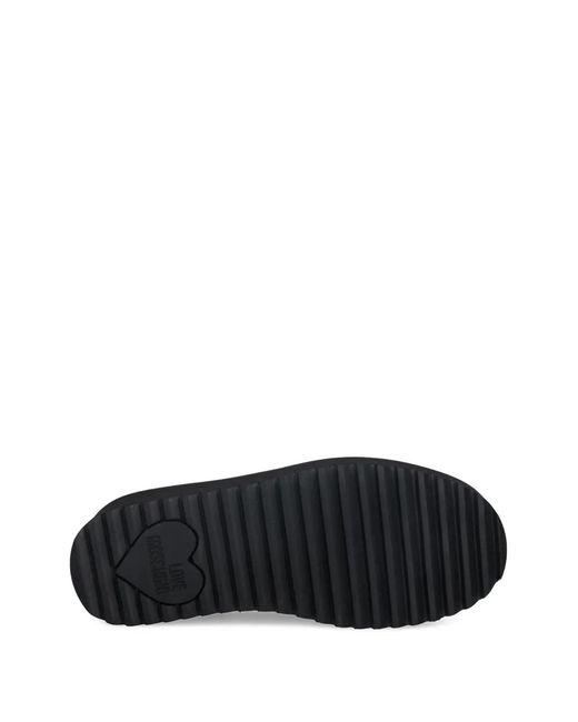 Love Moschino Black Mules Plateforme À Boucle Cœur