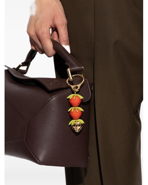Loewe White Strawberry-Motif Charm