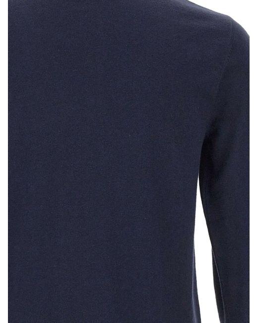 Sun 68 Blue Long-Sleeve Polo Shirt for men