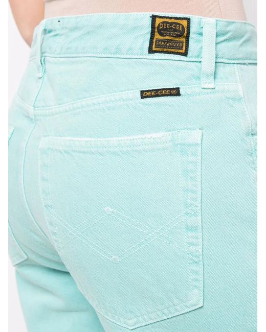 Washington DEE-CEE U.S.A. Blue Logo-Patch Straight-Leg Jeans
