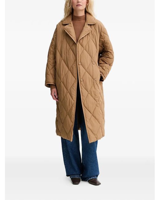 Twinset Natural Belted Quilted Coat