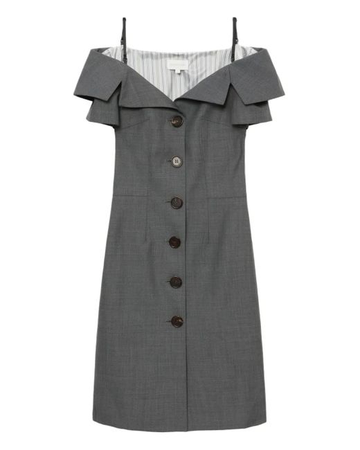 ShuShu/Tong Gray Button-Up Dress