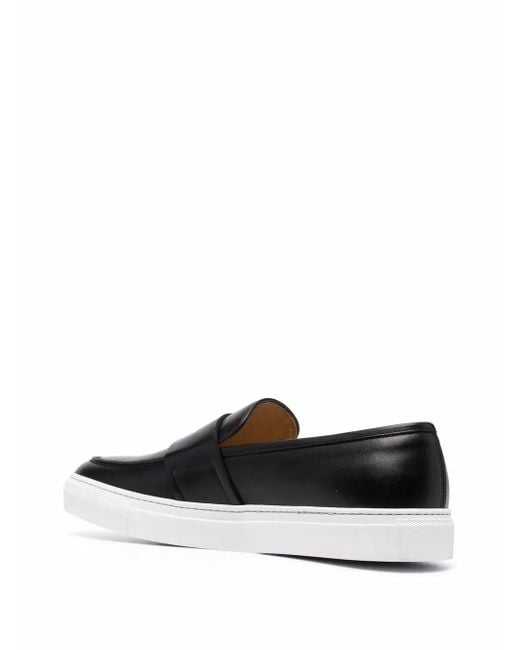 Scarosso Gray Alberto Penny Leather Loafers for men