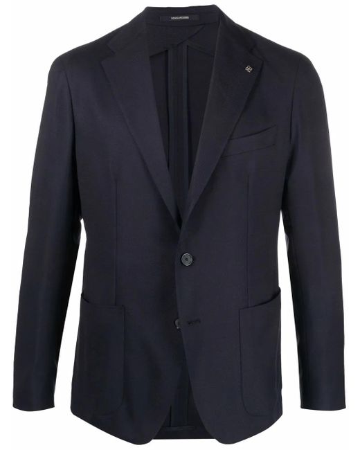 Tagliatore Blue Wool Jacket for men