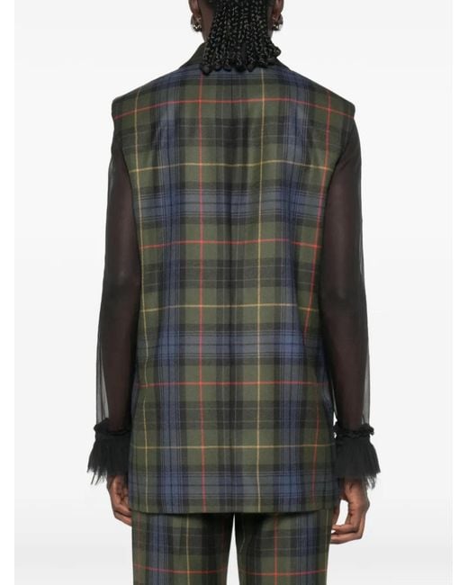 Etro Green Double-Breasted Gilet