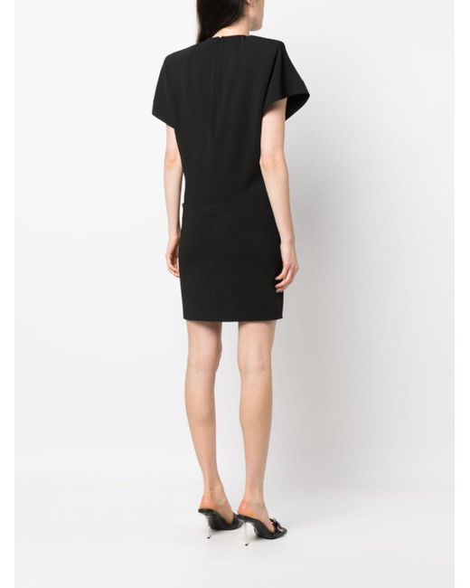 Sportmax Mini-jurk Met Korte Mouwen in het Black