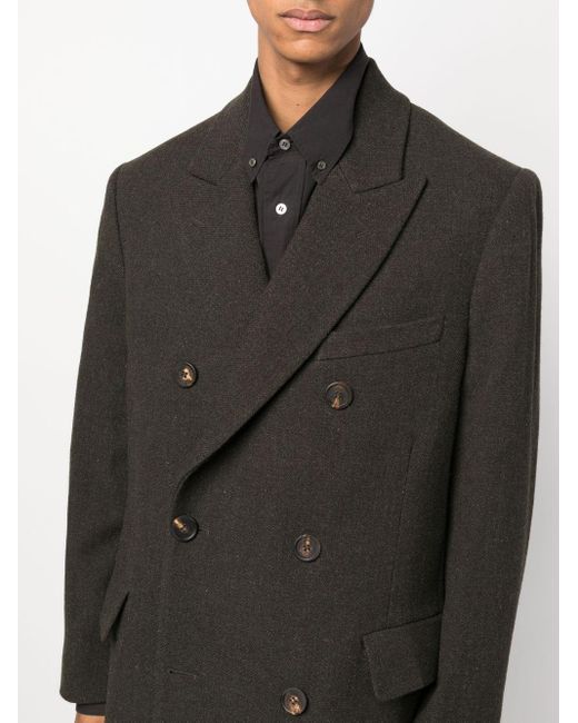 Manteau en laine vierge à boutonnière croisée Golden Goose Deluxe Brand pour homme en coloris Black