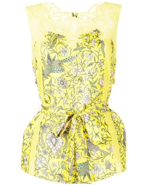 Shiatzy Chen Yellow Flowerful Collection Top