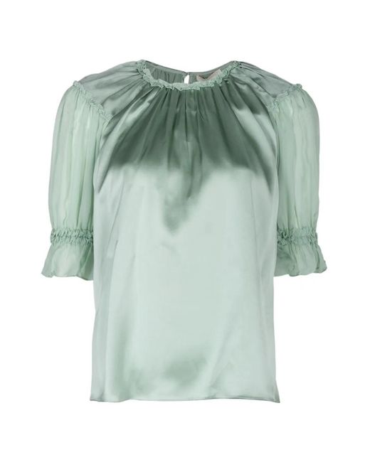 Ulla Johnson Green Alina Blouse