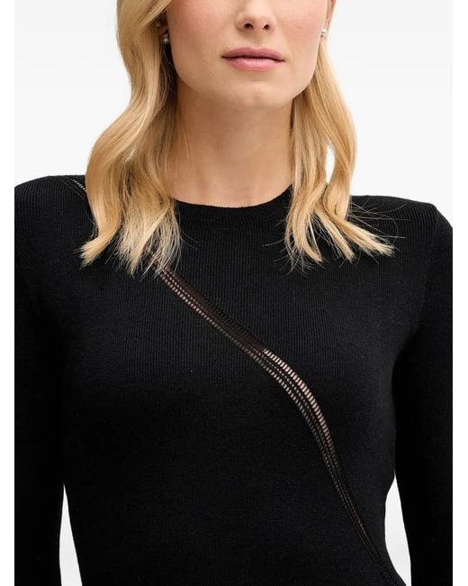 Sisley Black Openwork Mini Dress